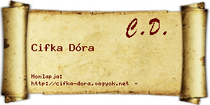 Cifka Dóra névjegykártya