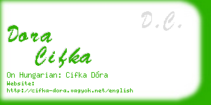 dora cifka business card
